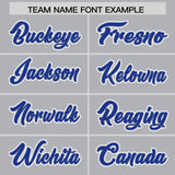 Custom Silver Royal Contrast Raglan Sleeves Authentic Baseball Jersey