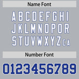 Custom Silver Royal Contrast Raglan Sleeves Authentic Baseball Jersey