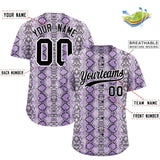 Custom Multi Color Snakeskin Pattern Authentic Baseball Jersey