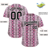 Custom Multi Color Snakeskin Pattern Authentic Baseball Jersey
