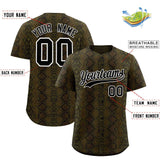 Custom Multi Color Snakeskin Pattern Authentic Baseball Jersey