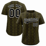 Custom Multi Color Snakeskin Pattern Authentic Baseball Jersey