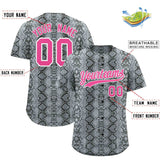 Custom Multi Color Snakeskin Pattern Authentic Baseball Jersey