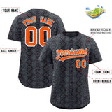 Custom Multi Color Snakeskin Pattern Authentic Baseball Jersey