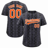 Custom Multi Color Snakeskin Pattern Authentic Baseball Jersey