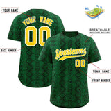 Custom Multi Color Snakeskin Pattern Authentic Baseball Jersey