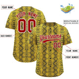 Custom Multi Color Snakeskin Pattern Authentic Baseball Jersey