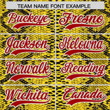 Custom Multi Color Snakeskin Pattern Authentic Baseball Jersey