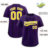 Custom Multi Color Snakeskin Pattern Authentic Baseball Jersey
