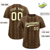 Custom Multi Color Snakeskin Pattern Authentic Baseball Jersey