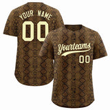 Custom Multi Color Snakeskin Pattern Authentic Baseball Jersey