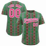 Custom Multi Color Snakeskin Pattern Authentic Baseball Jersey