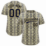 Custom Multi Color Snakeskin Pattern Authentic Baseball Jersey