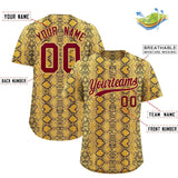 Custom Multi Color Snakeskin Pattern Authentic Baseball Jersey