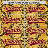 Custom Multi Color Snakeskin Pattern Authentic Baseball Jersey