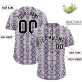 Custom Multi Color Snakeskin Pattern Authentic Baseball Jersey