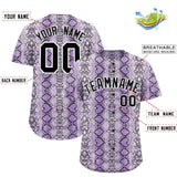 Custom Multi Color Snakeskin Pattern Authentic Baseball Jersey