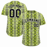 Custom Multi Color Snakeskin Pattern Authentic Baseball Jersey