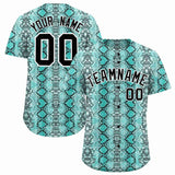 Custom Multi Color Snakeskin Pattern Authentic Baseball Jersey
