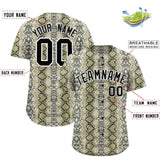 Custom Multi Color Snakeskin Pattern Authentic Baseball Jersey