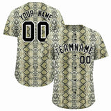 Custom Multi Color Snakeskin Pattern Authentic Baseball Jersey