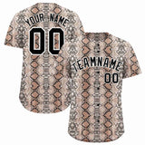 Custom Multi Color Snakeskin Pattern Authentic Baseball Jersey
