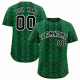 Custom Multi Color Snakeskin Pattern Authentic Baseball Jersey
