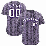 Custom Multi Color Snakeskin Pattern Authentic Baseball Jersey