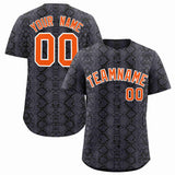 Custom Multi Color Snakeskin Pattern Authentic Baseball Jersey