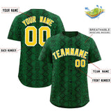 Custom Multi Color Snakeskin Pattern Authentic Baseball Jersey