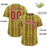 Custom Multi Color Snakeskin Pattern Authentic Baseball Jersey