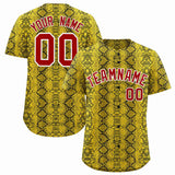 Custom Multi Color Snakeskin Pattern Authentic Baseball Jersey