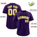 Custom Multi Color Snakeskin Pattern Authentic Baseball Jersey