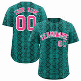 Custom Multi Color Snakeskin Pattern Authentic Baseball Jersey