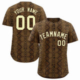 Custom Multi Color Snakeskin Pattern Authentic Baseball Jersey