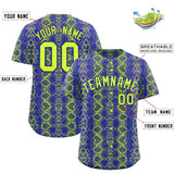 Custom Multi Color Snakeskin Pattern Authentic Baseball Jersey