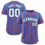 Custom Multi Color Snakeskin Pattern Authentic Baseball Jersey