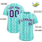 Custom Multi Color Snakeskin Pattern Authentic Baseball Jersey