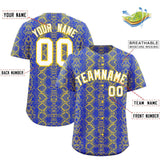 Custom Multi Color Snakeskin Pattern Authentic Baseball Jersey