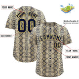 Custom Multi Color Snakeskin Pattern Authentic Baseball Jersey