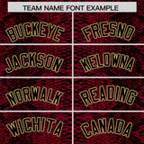 Custom Multi Color Snakeskin Pattern Authentic Baseball Jersey