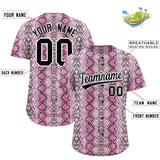 Custom Multi Color Snakeskin Pattern Authentic Baseball Jersey