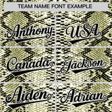 Custom Multi Color Snakeskin Pattern Authentic Baseball Jersey