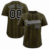 Custom Multi Color Snakeskin Pattern Authentic Baseball Jersey