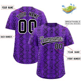 Custom Multi Color Snakeskin Pattern Authentic Baseball Jersey