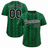 Custom Multi Color Snakeskin Pattern Authentic Baseball Jersey