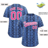 Custom Multi Color Snakeskin Pattern Authentic Baseball Jersey