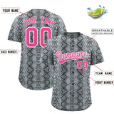 Custom Multi Color Snakeskin Pattern Authentic Baseball Jersey