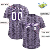 Custom Multi Color Snakeskin Pattern Authentic Baseball Jersey