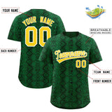 Custom Multi Color Snakeskin Pattern Authentic Baseball Jersey